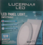 LÁMPARA LED CUADRADA 18W EMPOTRABLE 20, 5/ 22 5CM  LUMENS