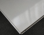 LAMINA MICROPERFORADA METALICA COLOR GRIS SATINADO 2" X 2"