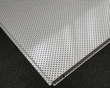 LAMINA MICROPERFORADA METALICA COLOR GRIS SATINADO 2" X 2"