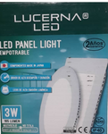 LÁMPARA LED CUADRADA 3W EMPOTRABLE 7/8,5CM  LUMENS